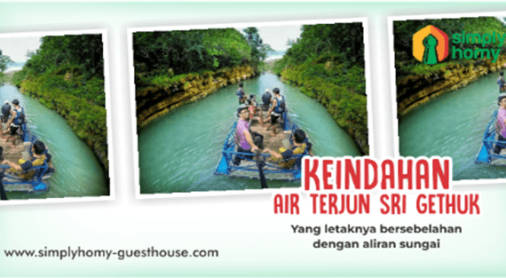 Keindahan Air Terjun Sri Gethuk Yang Letaknya Bersebelahan Dengan Aliran Sungai